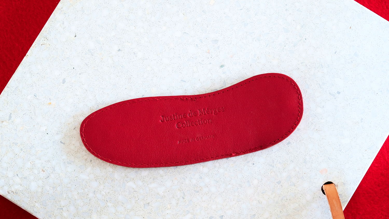 Justine de Mérges Collection: Steck-Etui aus Damastleder ciliega rot, CALAIS